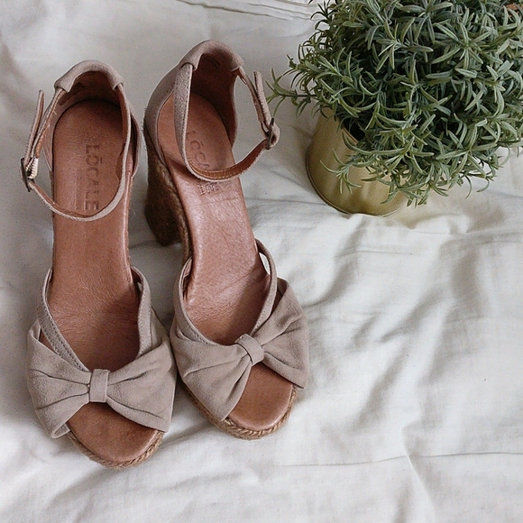 💚 LOCALE espadrille chunky heels 💚 - Picture 1 of 9